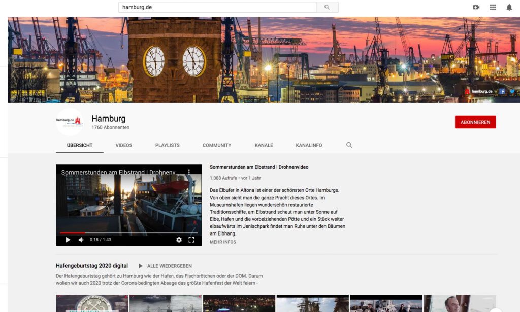 Hamburg på Youtube