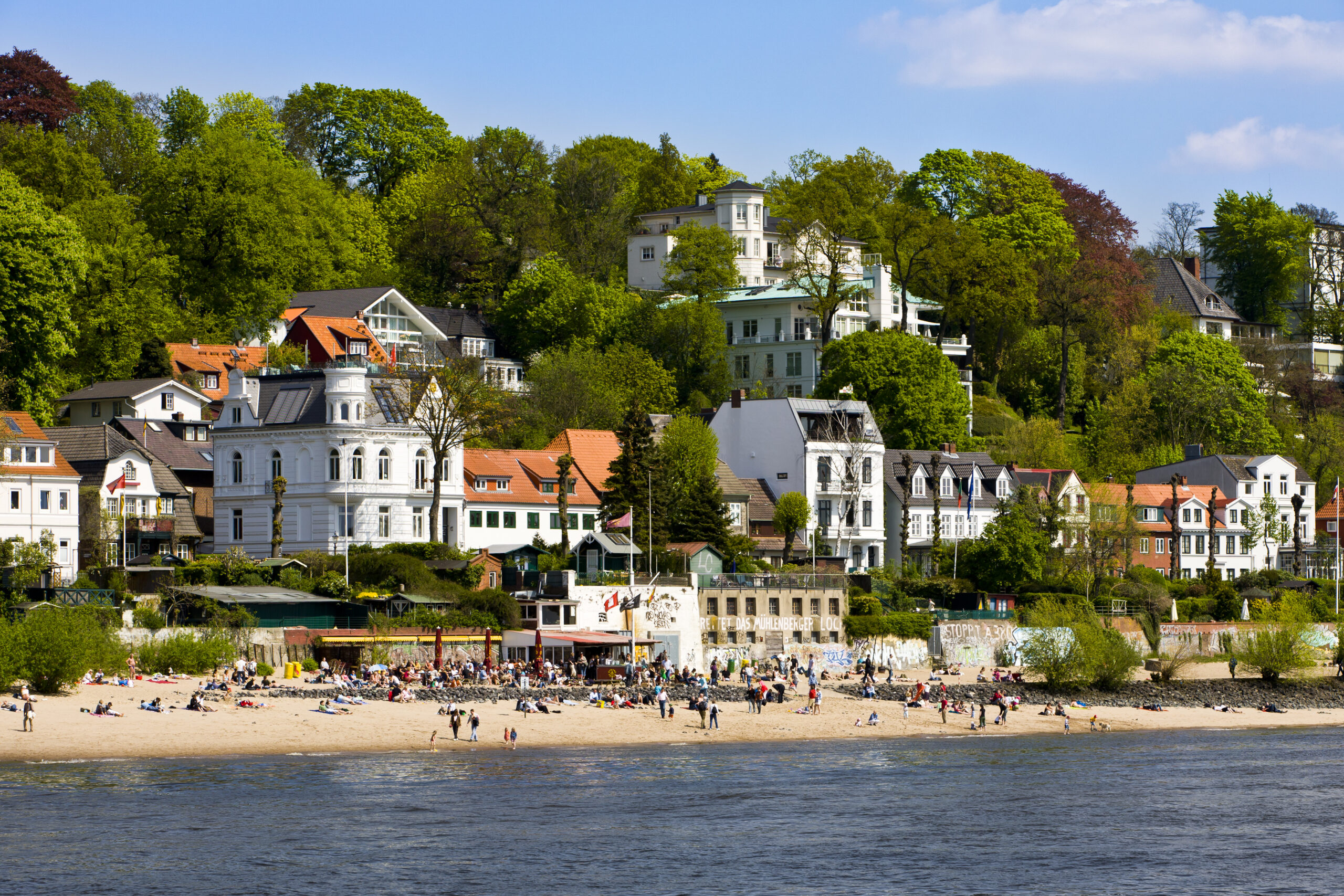 dejlig bystrand i Hamborg